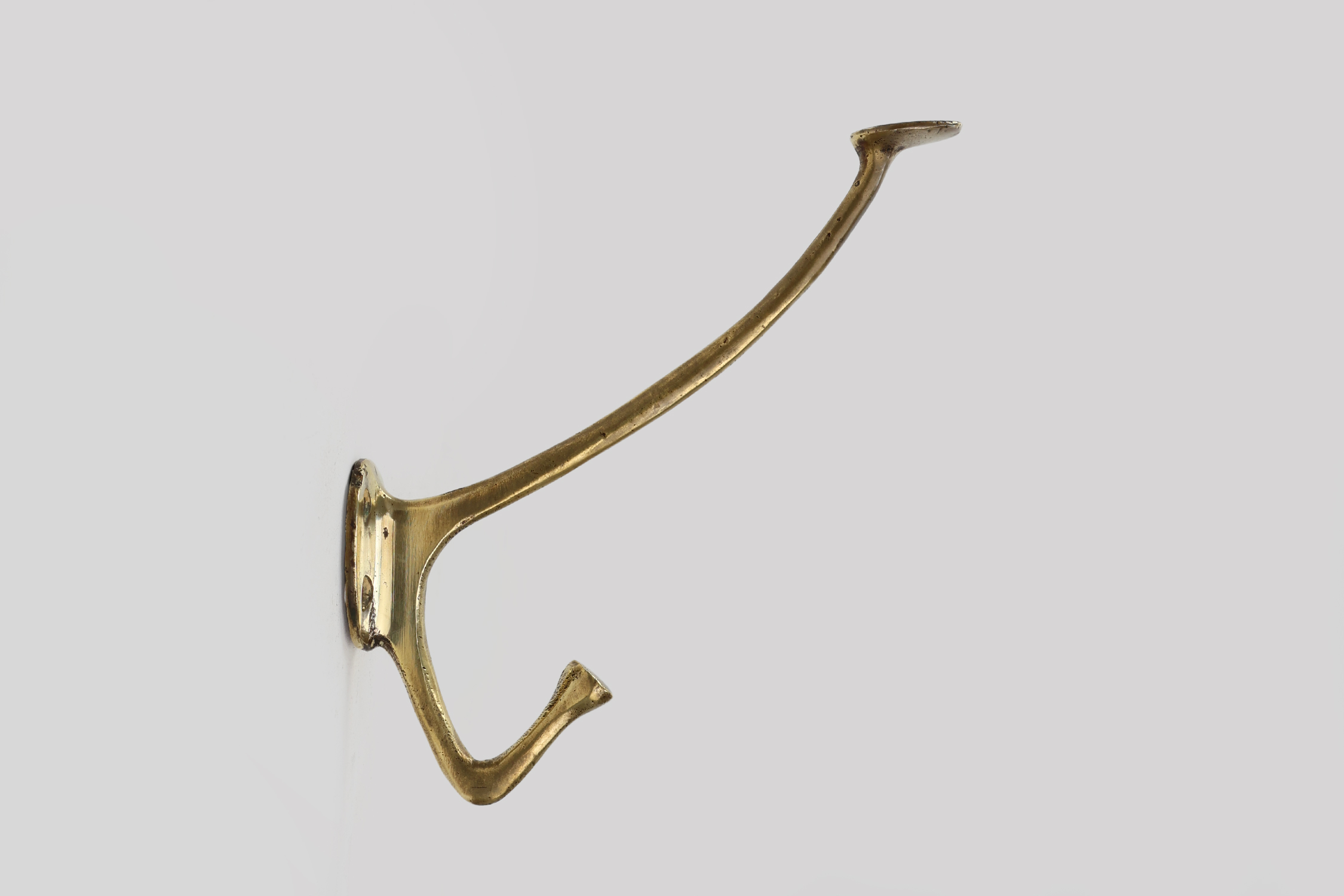 Set of 4 Adolf Loos brass art nouveau wall hooks, Vienna, Austria ca. 1910thumbnail